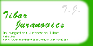 tibor juranovics business card